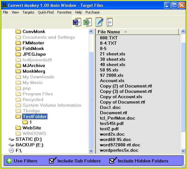 Click to view Convert Monkey 1.11 screenshot
