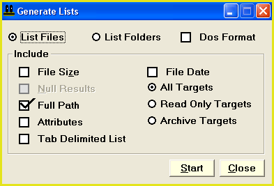 list files and folders