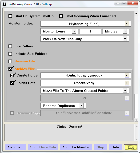 Screenshot of FoldMonkey 1.55