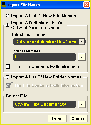 Rename files with delimiters